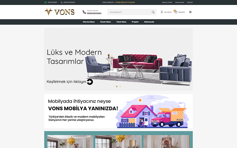 Vons Mobilya ekran görüntüsü